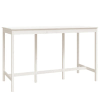 Set da Bar 9 pz Bianco in Legno Massello di Pino 3124718