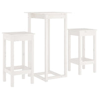 Set da Bar 3 pz Bianco in Legno Massello di Pino cod mxl 14913