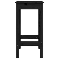 Set da Bar 3 pz Nero in Legno Massello di Pino cod mxl 14948