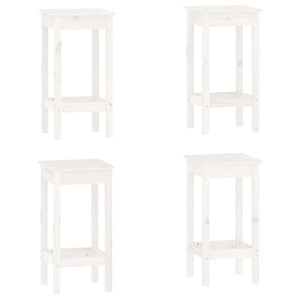 Set da Bar 5 pz Bianco in Legno Massello di Pino 3124738