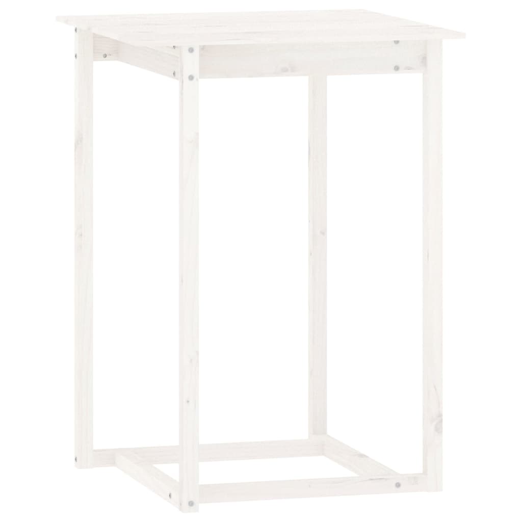 Set da Bar 5 pz Bianco in Legno Massello di Pino 3124738