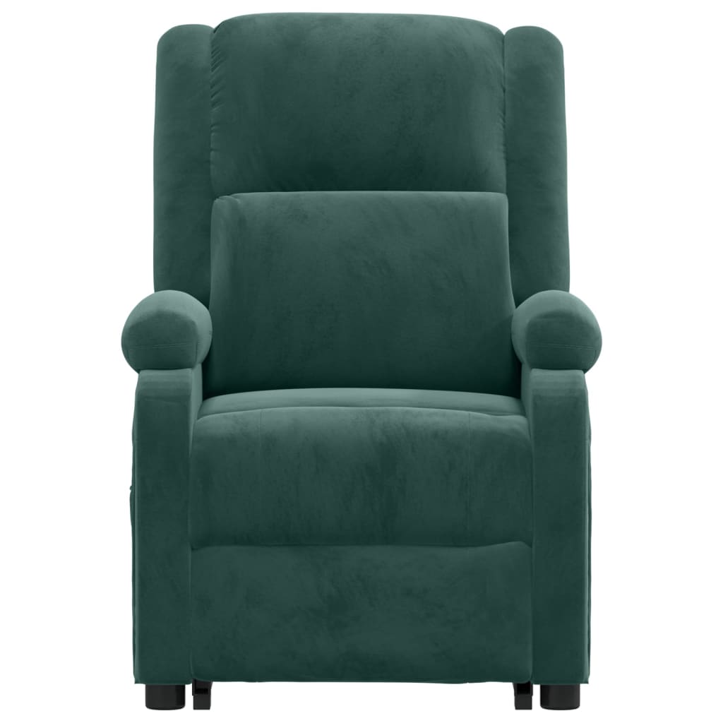 Poltrona Alzapersona Verde Scuro in Velluto 3124827