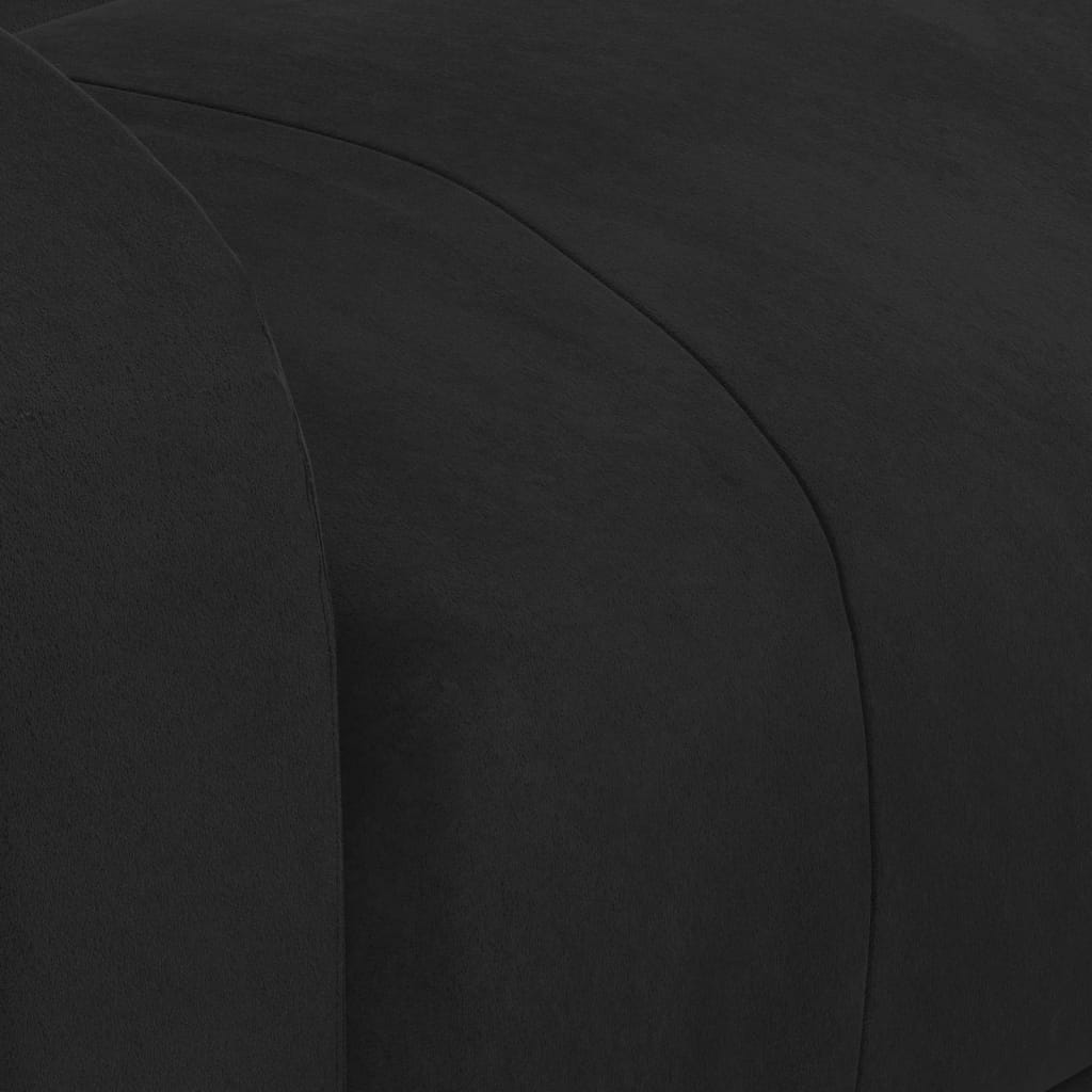 Poltrona Alzapersona Massaggiante Nera in Velluto 3124842