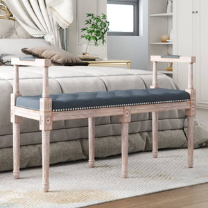 Panca Grigio Scuro 110x40x70 cm in Velluto cod mxl 73304