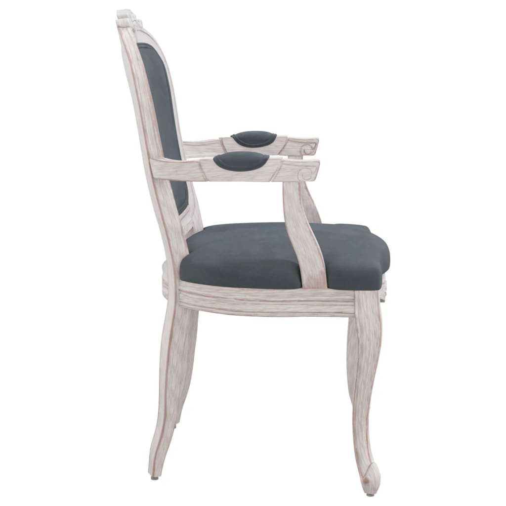 Sedie da Pranzo 2 pz Grigio Scuro 62x59,5x100,5 cm Velluto