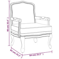 Poltrona Grigio Scuro 64x64x90 cm Velluto 344475