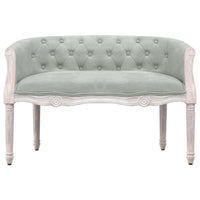 Panca Grigio Chiaro 98x56x69 cm in Velluto 344511