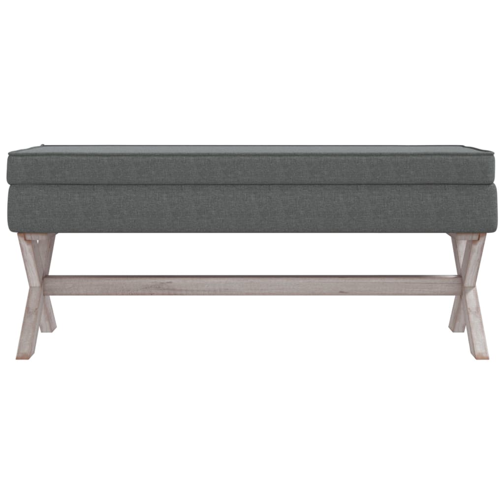 Sgabello contenitore 110 x 45 x 49 cm tessuto grigio scuro 02_0010791