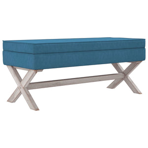 Sgabello Portaoggetti Blu 110x45x49 cm in Velluto 344524