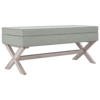 Sgabello Portaoggetti Grigio chiaro 110x45x49 cm in Velluto cod mxl 50177