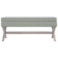 Sgabello Portaoggetti Grigio chiaro 110x45x49 cm in Velluto cod mxl 50177