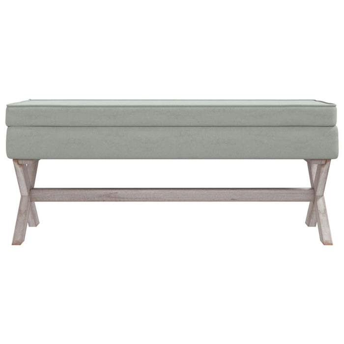 Sgabello Portaoggetti Grigio chiaro 110x45x49 cm in Velluto cod mxl 50177