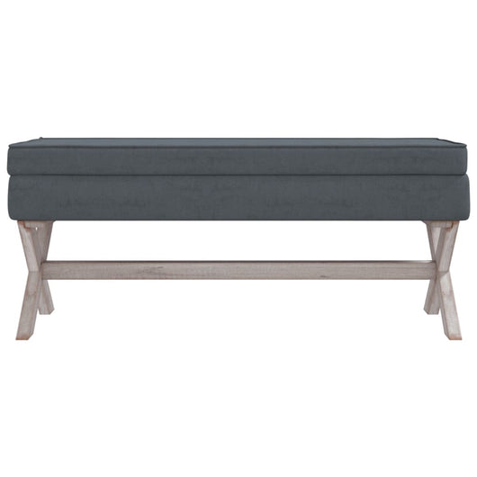 Sgabello contenitore 110 x 45 x 49 cm velluto grigio scuro 02_0011024