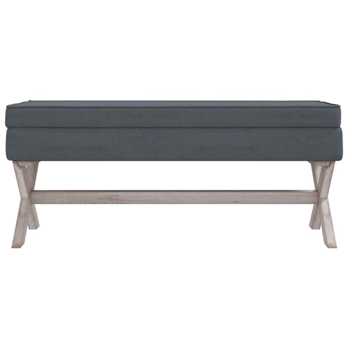 Sgabello contenitore 110 x 45 x 49 cm velluto grigio scuro 02_0011024