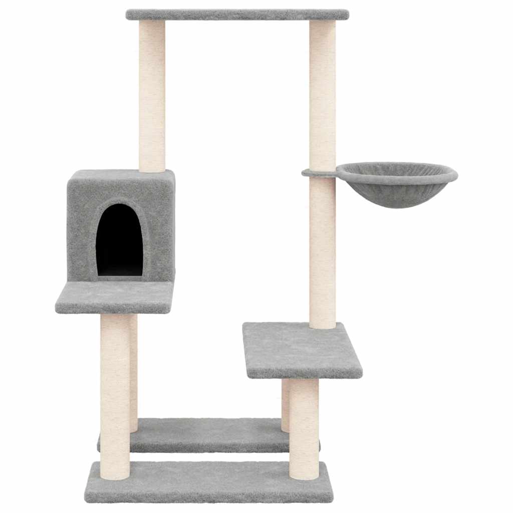 Albero per Gatti con Tiragraffi in Sisal Grigio Chiaro 94,5 cm cod mxl 24746