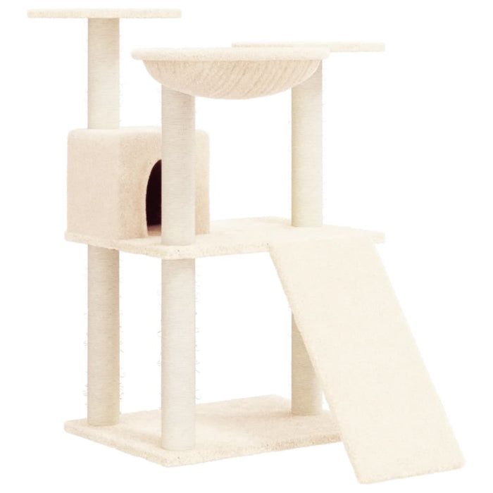 Albero per Gatti con Tiragraffi in Sisal Crema 83 cm 171651