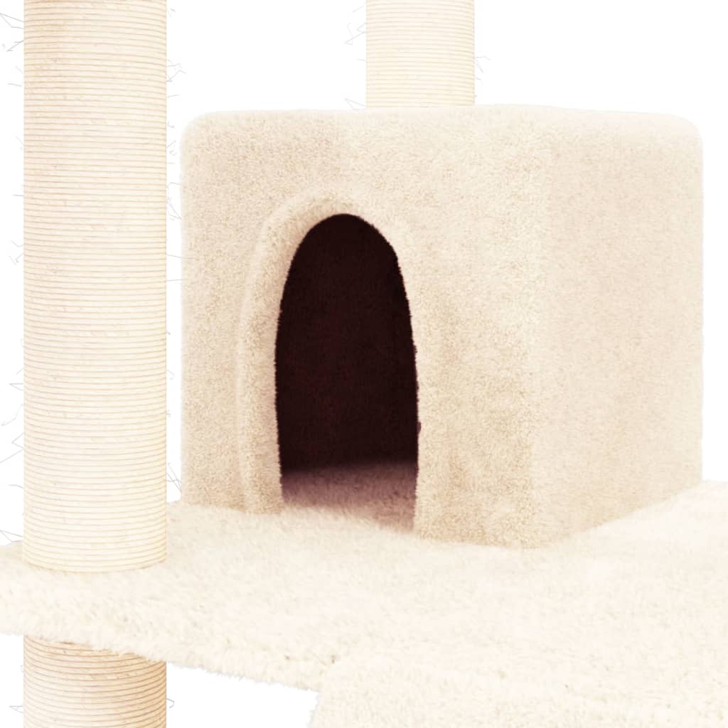 Albero per Gatti con Tiragraffi in Sisal Crema 83 cm 171651