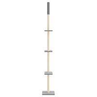 Albero per Gatti Pavimento Soffitto Grigio Chiaro 267,5-297,5cm 171706