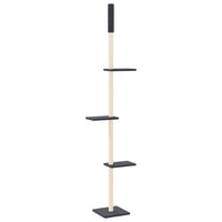 Albero per Gatti Pavimento Soffitto Grigio Scuro 267,5-297,5 cm 171707