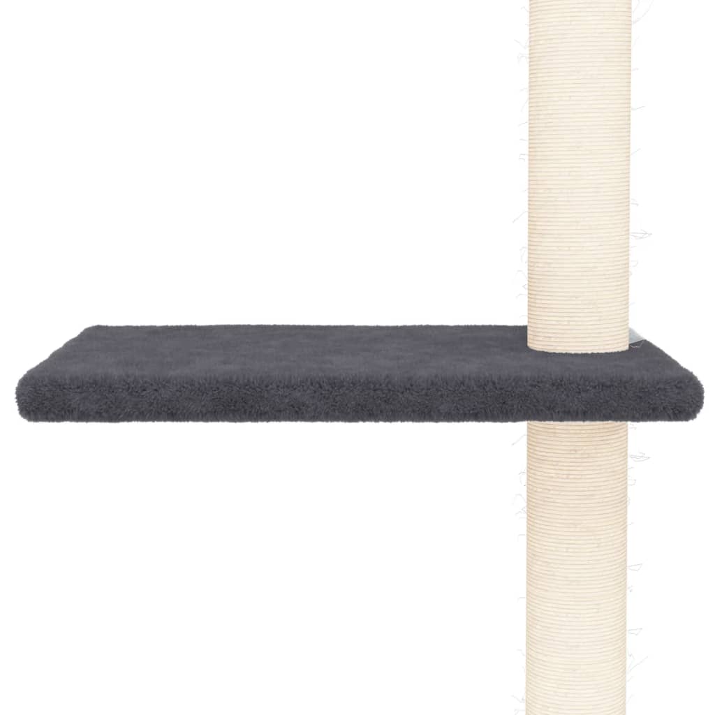 Albero per Gatti Pavimento Soffitto Grigio Scuro 267,5-297,5 cm 171707