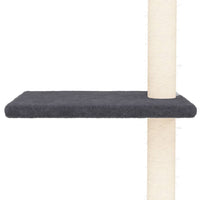 Albero per Gatti Pavimento Soffitto Grigio Scuro 267,5-297,5 cm 171707