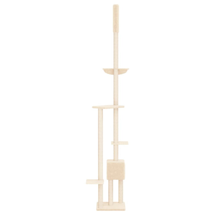 Albero per Gatti da Pavimento a Soffitto Crema 258,5-284,5 cm 171717