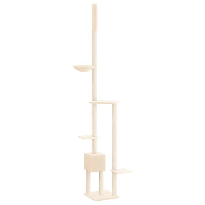 Albero per Gatti da Pavimento a Soffitto Crema 258,5-284,5 cm 171717