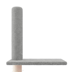 Albero per Gatti Pavimento Soffitto Grigio Chiaro 250,5-276,5cm 171721