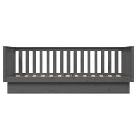 Dormeuse Grigia 100x200 cm in Legno Massello di Pino