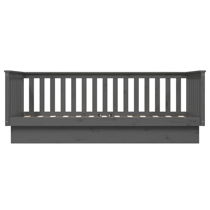 Dormeuse Grigia 100x200 cm in Legno Massello di Pino