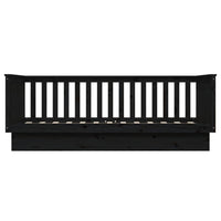 Dormeuse Nera 100x200 cm in Legno Massello di Pino 821573