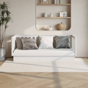 Dormeuse Bianca 75x190 cm in Legno Massello di Pino cod mxl 63859