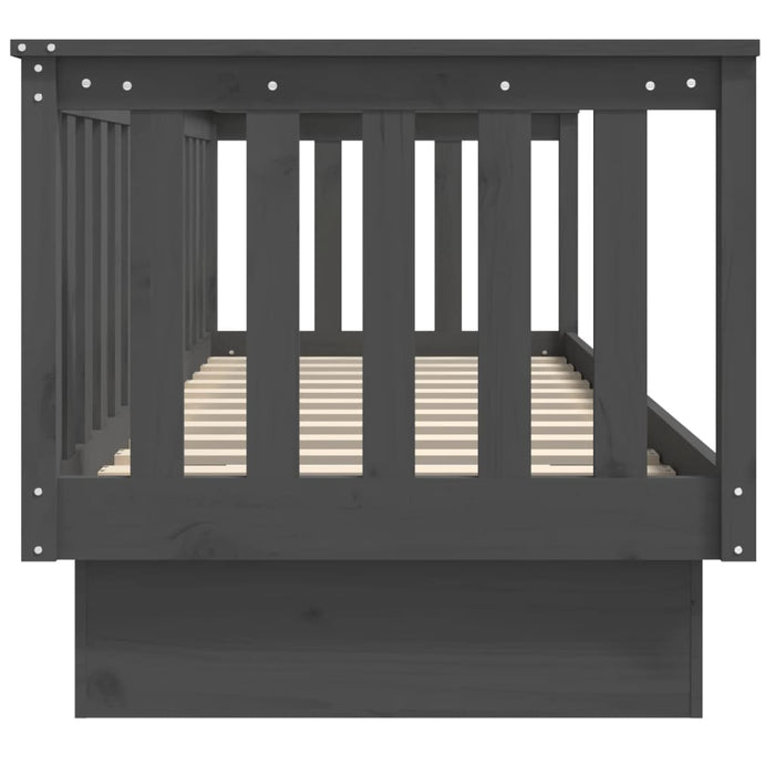 Dormeuse Grigia 75x190 cm in Legno Massello di Pino cod mxl 63804