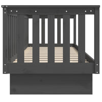 Dormeuse Grigia 75x190 cm in Legno Massello di Pino 821576