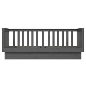 Dormeuse Grigia 90x190 cm in Legno Massello di Pino