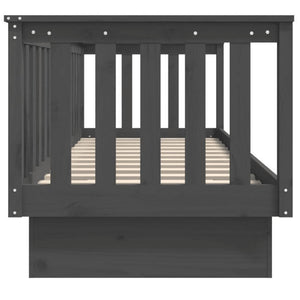 Dormeuse Grigia 90x190 cm in Legno Massello di Pino 821581