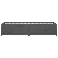 Dormeuse Grigia 90x200 cm in Legno Massello di Pino