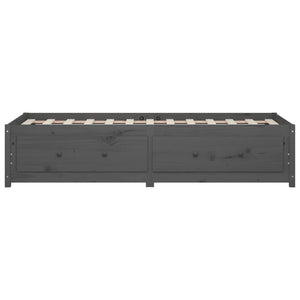Dormeuse Grigia 90x200 cm in Legno Massello di Pino