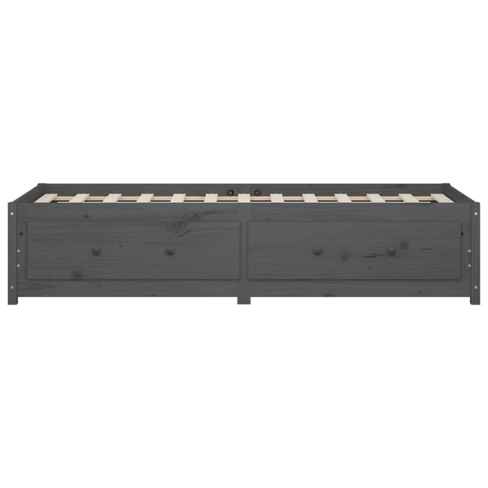 Dormeuse Grigia 90x200 cm in Legno Massello di Pino