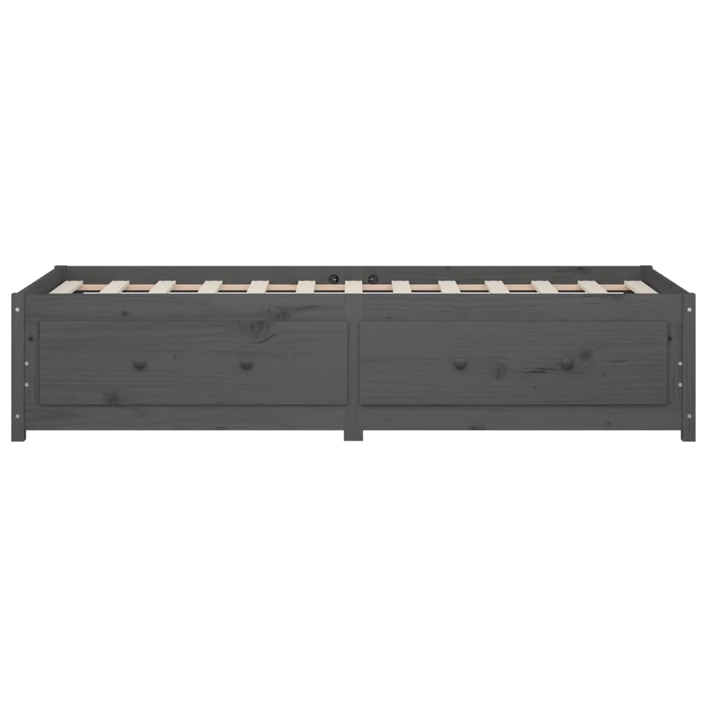 Dormeuse Grigia 90x200 cm in Legno Massello di Pino 821591