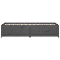 Dormeuse Grigia 90x190 cm Single in Legno Massello di Pino
