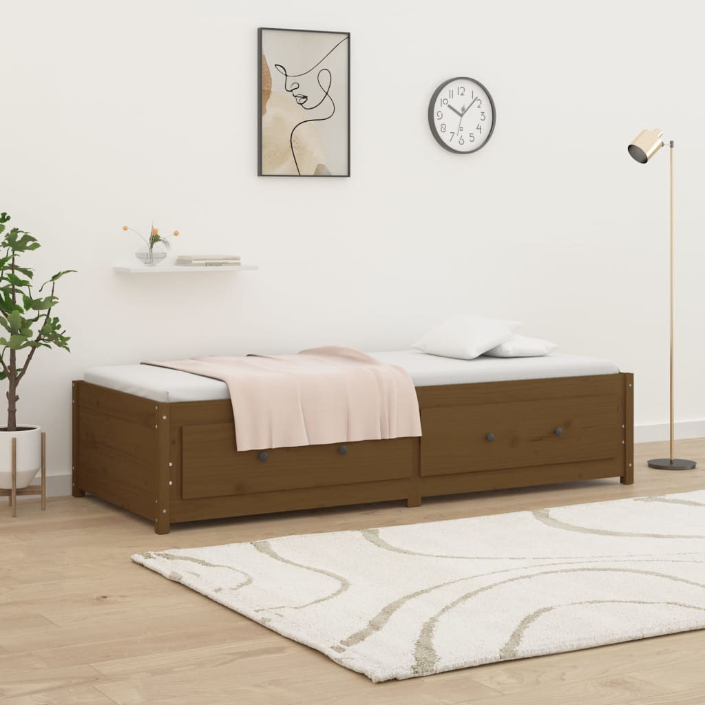 Dormeuse Miele 90x190 cm 3FT Single in Legno Massello di Pino cod mxl 62109