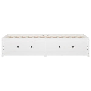 Dormeuse Bianca 75x190 cm 2FT6 Small Single in Massello di Pino cod mxl 58305