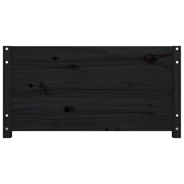 Dormeuse Nera 75x190cm Small Single Legno Massello di Pino 821603