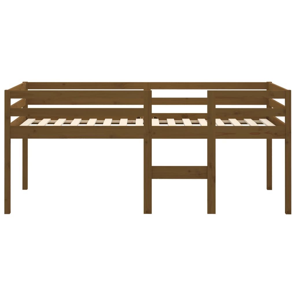 Letto a Soppalco Ambra 90x200 cm in Legno Massello di Pino 821607