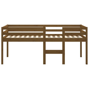 Letto a Soppalco Ambra 90x200 cm in Legno Massello di Pino 821607