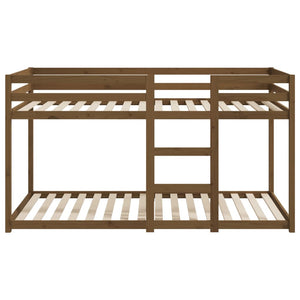 Letto a Castello senza Materasso Ambra 90x200cm Massello Pino 821647