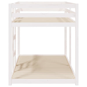 Letto a Castello senza Materasso Bianco 90x190cm Massello Pino 821655