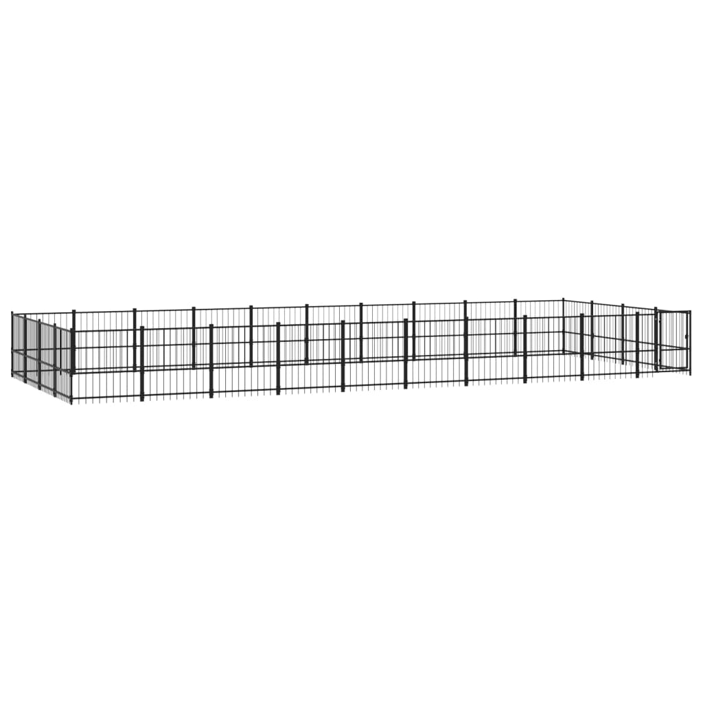 Gabbia per Cani da Esterno in Acciaio 37,64 m² 3124632