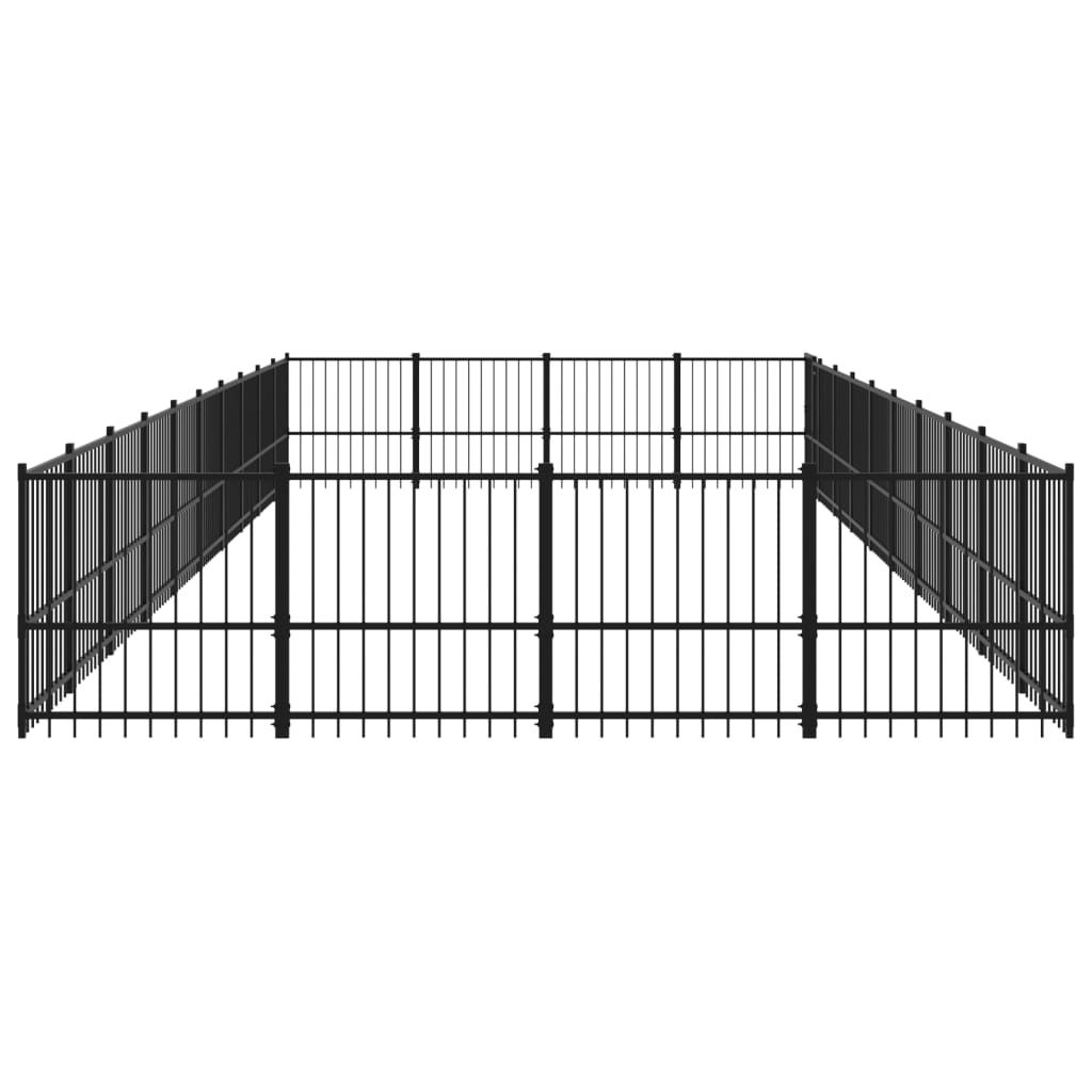 Gabbia per Cani da Esterno in Acciaio 37,64 m² 3124632